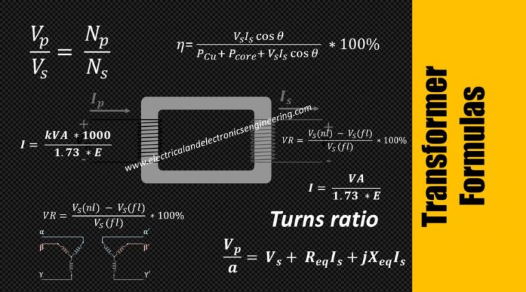 Top 10 Transformer Formulas - Electrical And Electronics Engineering