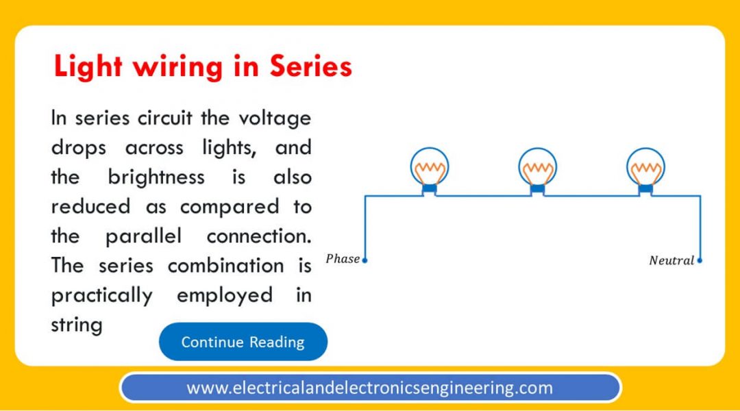 Light Wiring in Series - Electrical and Electronics Engineering