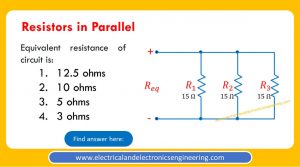 What is the equivalent resistance of three 15 ohms resistors in ...